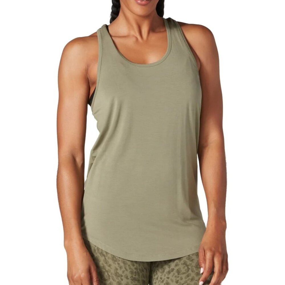twisted Racerback Tank Light Olive
